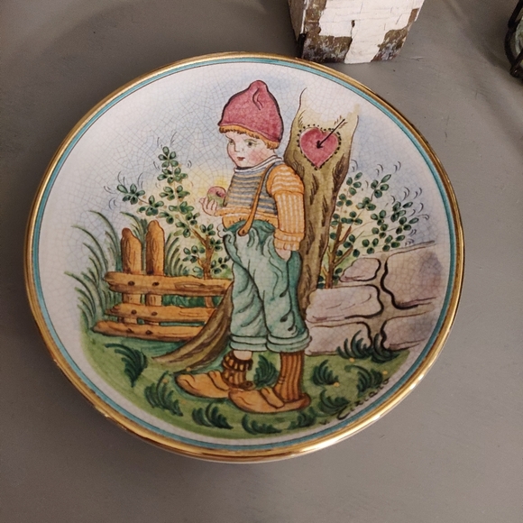 V. Tiziano Hand Painted & Etched Valentine's Day 1979 Plate Limited Edition 4810 - Picture 2 of 8